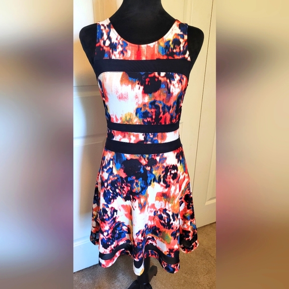 Material Girl Dresses & Skirts - 🔥2For$20 Material Girl Brand Multicolor & MESH Sleeveless Dress Size SMALL